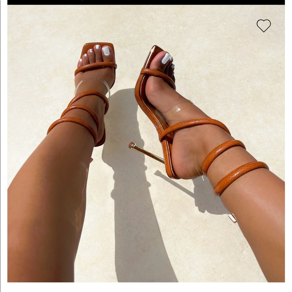 Simmi Faux Snake Print Heels